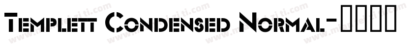 Templett Condensed Normal字体转换